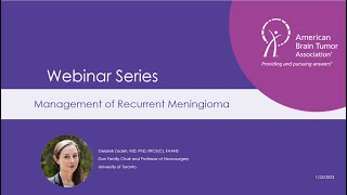 Management of Recurrent Meningioma [upl. by Ielak997]