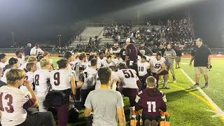 Lehightons Tom McCarroll talks with team after beating Blue Mountain [upl. by Nnaitsirhc199]