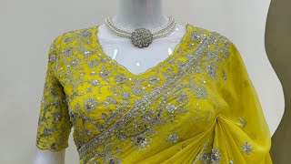 beautiful Designer Saree on Tibby silk Febric with Thred amp Sequnce work [upl. by Allets388]