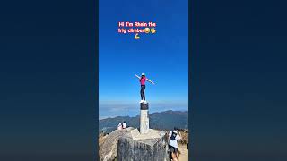 SUNSET PEAK TRIG 3RD HIGHEST PEAK IN HK🇭🇰 MANDATORY CLIMB IN EVERY TRIGS☺️🤫💪💚 shorts [upl. by Johnnie]