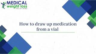 How to draw up medication from a vial [upl. by Einnob]