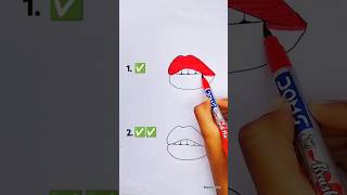 1 Or 2👄 art drawing tiktok shorts youtube youtubeshorts asmr explore artideas diy lipart [upl. by Kcirdle]