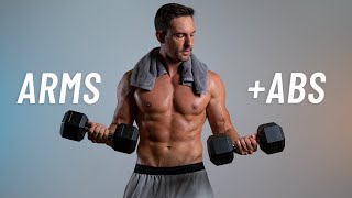 20 Minute Arms amp Abs Workout With Dumbbells  Upper Body Strength Training  No Repeats [upl. by Olmstead879]