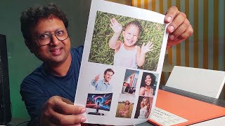 How to Print Multiple Pictures on One Page  A4 sheet par 4 photo kaise banaye [upl. by Aros]