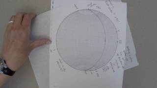 Stereonet finding the azimuth bearing of the dip direction [upl. by Aicilif]