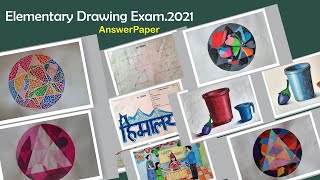 Elementary Drawing Exam Solved Question Paper 2021 short shorts ytshorts ytshortsindia [upl. by Zanahs30]