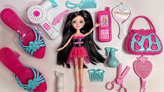 Satisfying and Relaxing with Unboxing Barbie Beauty Makeup Playset  ASMR  Toys Review [upl. by Feirahs]