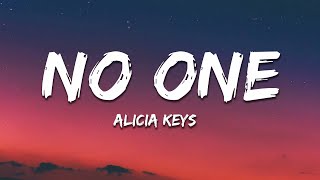 Alicia Keys  No One Lyrics [upl. by Gradeigh]