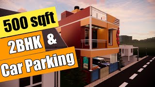 20x25 Duplex house design with 2BHK amp Car Parking  North Facing As per Vaastu Shaastra [upl. by Rdnaskela]