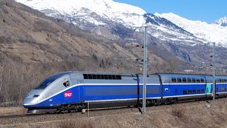 Compilation Le défilé des TGV Trains SNCF dans la neige Rare TRAIN amp SNOW in the French alps [upl. by Jar233]