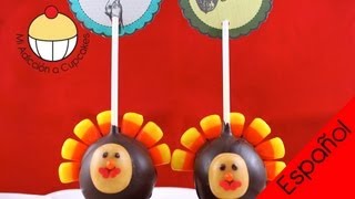 Decorar una Paleta de Torta con un PAVO de Acción de Gracias para Portatarjetas  Cupcake Addiction [upl. by Ahsropal]