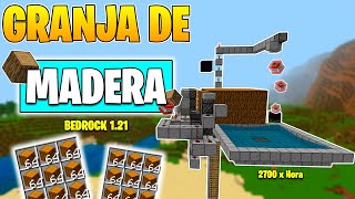 GRANJA de MADERA ¡Automática Minecraft Bedrock 121 [upl. by Yruj962]