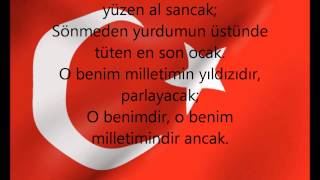 istiklal marşı sozleriturkish anthem lyrics HD [upl. by Aisital]