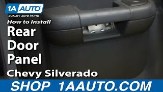 How To Remove Rear Door Panels 0713 Chevy Silverado [upl. by Eniroc291]