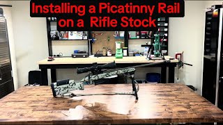 How to Install a Picatinny  Arca Rail to your Stock  Weatherby Model 307 MeatEater 7 PRC [upl. by Fawnia]