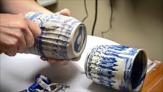 Making a Fluted Mug with a Colored Clay Body for Marble or Agateware Throwing Trimming and Finish [upl. by Sellig]