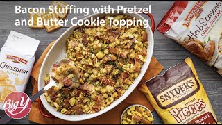 Bacon Stuffing with Pretzel and Butter Cookie Topping Recipe [upl. by Kariv]