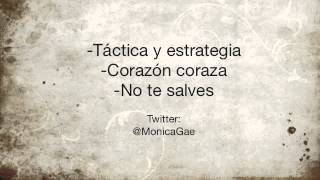 Mario Benedetti  Táctica y estrategia Corazón coraza No te salves Monica Gae [upl. by Ailecec35]