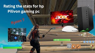 Rating The Hp pilivon gaming pc Fortnite🔥😱 [upl. by Town498]