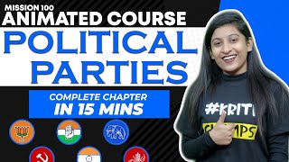 Political Party II Chapter 3 II Fully Animated II Civics Class 10th II Boards 2021 [upl. by Anytsirhc]