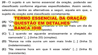 Concurso Ammpla Petrolina PE banca IDIB termo essencial da oração [upl. by Colville]