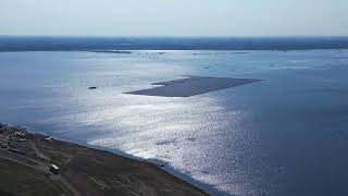 Cottbuser Ostsee an der Bärenbrücker Bucht mit Solarfeldbaustelle 280824 [upl. by Nilyam]