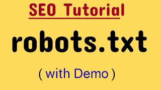 robotstxt with demo  robotstxt directives  SEO tutorial [upl. by Akeihsal]