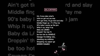 BLACKPINK Boombayah English Rap Lyrics Lisa [upl. by Charbonnier]