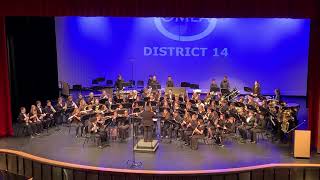 OMEA District XIV High School Honor Band performs Reverberations  Guest Conductor Brooke Johnson [upl. by Aretahs]