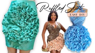 Pleated Ruffle Dress Tutorial  Spiral Ruffle DIY [upl. by Ojybbob]