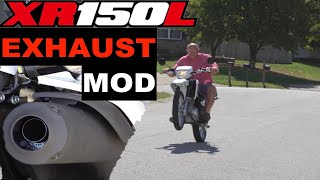 Honda XR150L Exhaust Mod [upl. by Nicram799]