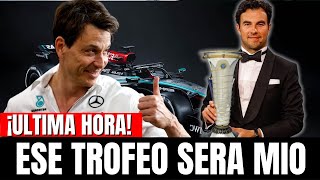 ¡BOMBAZO CHECO PÉREZ ANUNCIA SU MARCHA A MERCEDES VOY A GANAR EL CAMPEONATO [upl. by Ewart757]