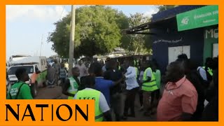 Tax collection exercise disrupted in Mackinnon Road town as Kwale T Taveta counties claim locality [upl. by Aden]