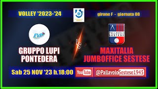 Volley B Gruppo Lupi Pontedera  MAXITALIA JUMBOFFICE SESTESE [upl. by Dorina290]