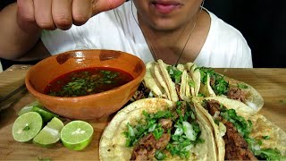 ASMR COMIENDO TACOS DE BIRRIA Y CONSOME [upl. by Kristian]