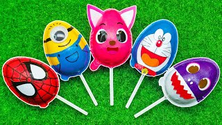 Some Lots of BIG lollipops  Satisfying video yummy candies Shark Eggs [upl. by Petty]