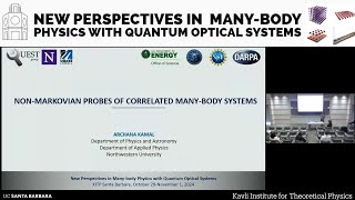 NonMarkovian probes of correlated manybody systems ▸ Archana Kamal Northwestern [upl. by Hsitirb731]