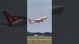 Corendon Airlines B737 🛫Takeoff shorts youtube aviation video boeing düsseldorf germany [upl. by Akvir]