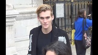 Presley GERBER  Paris Fashion Week 28 september 2017 show Balmain PFW [upl. by Tillo]