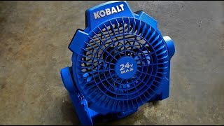 Kobalt Hybrid 24Volt Max Jobsite Fan Model  KJF 124B03 [upl. by Elita565]