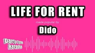 Dido  Life For Rent Karaoke Version [upl. by Glennie]