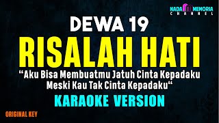 Dewa 19  Risalah Hati Karaoke Version [upl. by Everest]