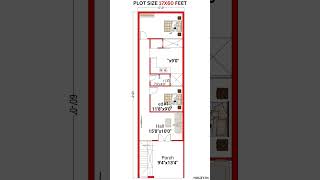 17 x 60 Ka Makan  2BHK House Plan [upl. by Llechtim]