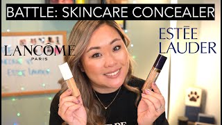 BATTLE LANCOME VS ESTEE LAUDER SKINCARE CONCEALERS  EatSleepMascara [upl. by Atnom]