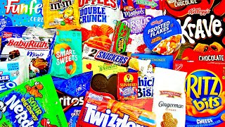 SNACK PARTY Krave Funfetti Cereal Doritos Oreo Hubba Bubba Crackers Twizzlers Cookies Chocolate Bars [upl. by Etnaled76]