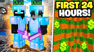 THE BEST FIRST 24 HOURS AS A DUO FACTION  Minecraft Factions  Complex Factions 1 [upl. by Atelokin]