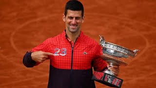 ROLANDGARROS 2023  quotCe 23e Grand Chelem classe Djokovic comme le meilleur joueur de lhistoirequot [upl. by Annanhoj]