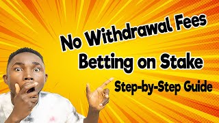 No Withdrawal Fees on Betting on Stake  Bet with Crypto StepbyStep Guide [upl. by Lohman493]