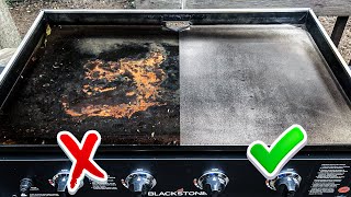 Clean your Blackstone Griddle in less than 3 minutes [upl. by Annair420]