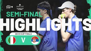 Highlights SinnerSonego ITA v DjokovicKecmanovic SRB  Davis Cup Finals 2023 [upl. by Foulk35]